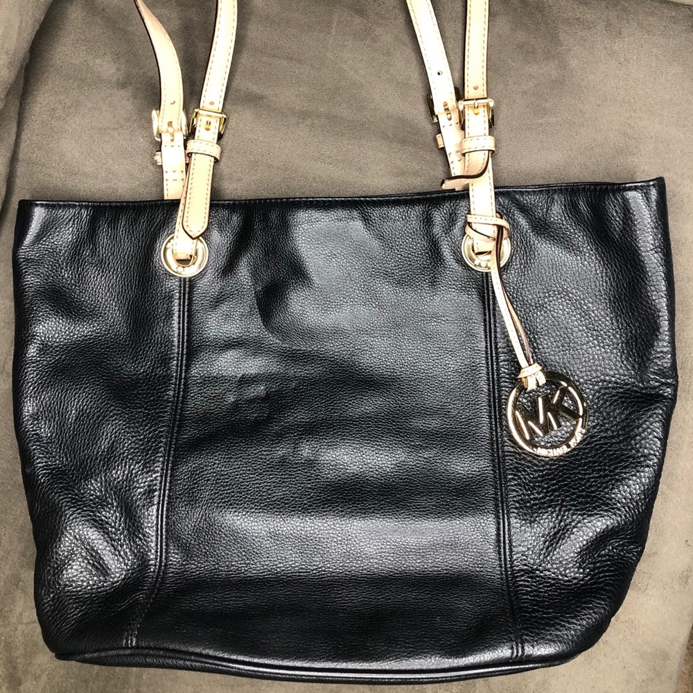 Black Leather MK Purse